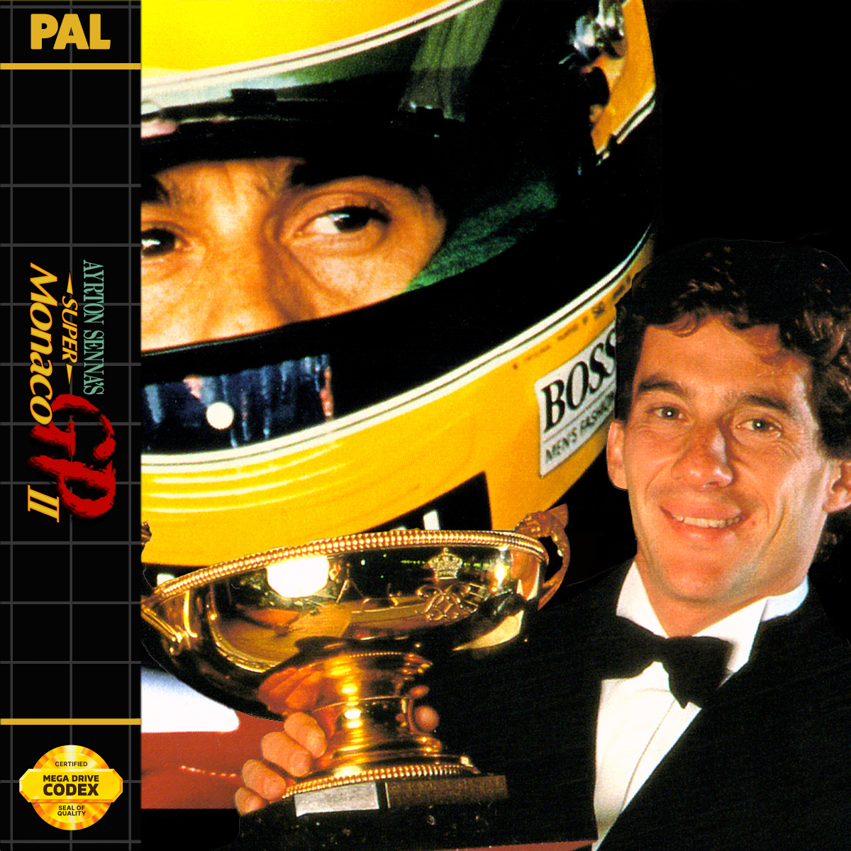 Ayrton Senna's Super Monaco GP II cover art